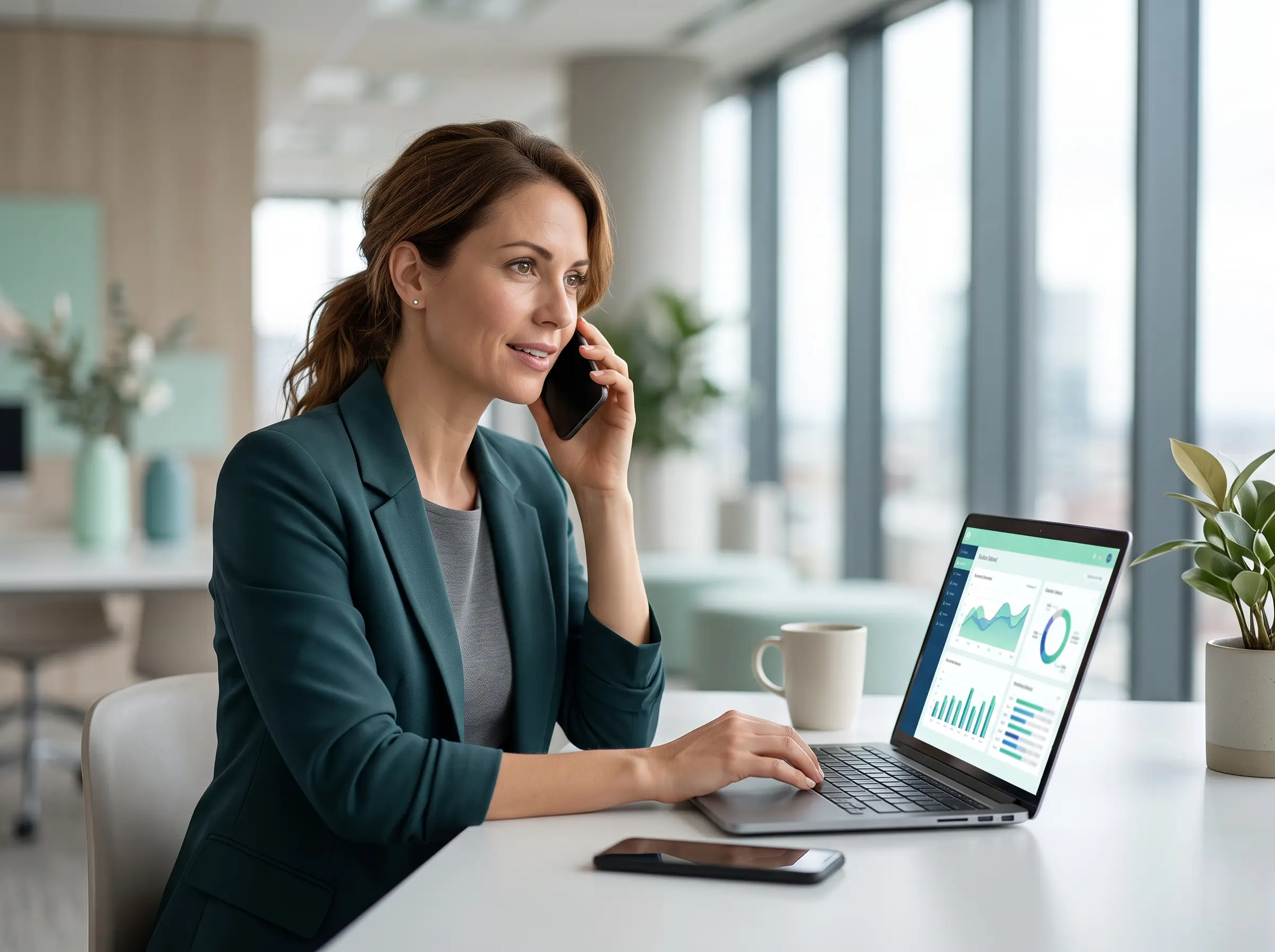 Apex RCM support specialist on a headset